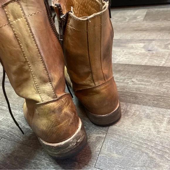 BED|STU Rustic Brown Lace-Up Leather Boots size 9 - Picture 5 of 10